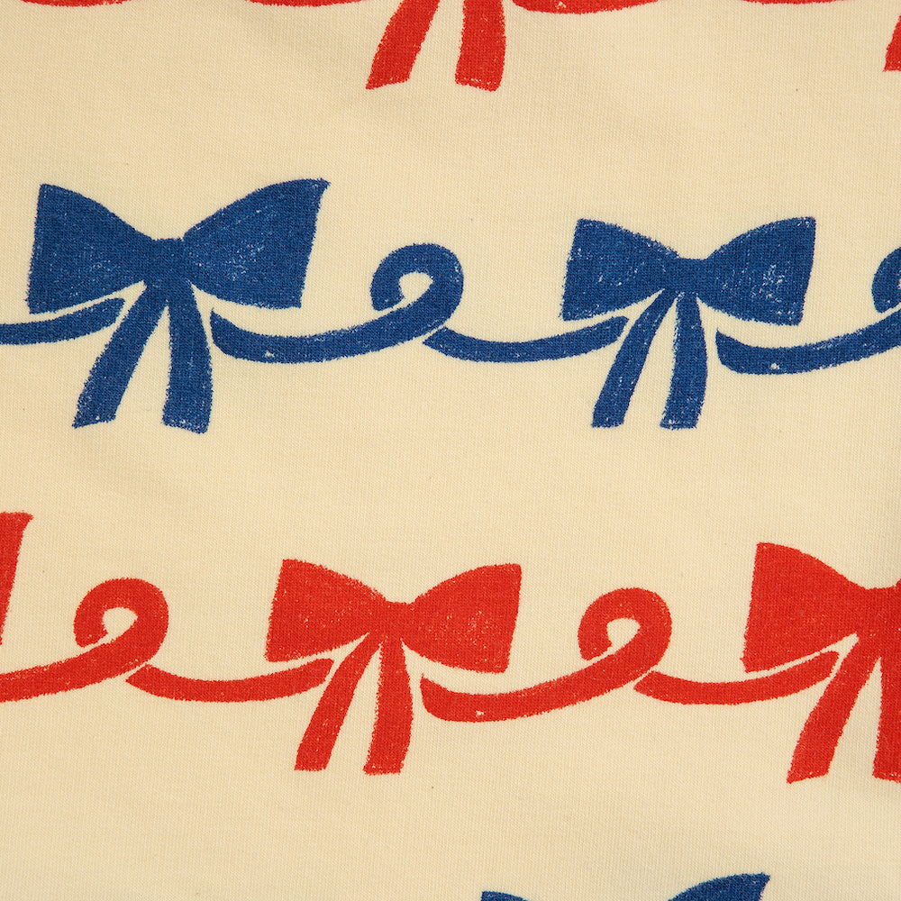 Ribbon Bow All Over Short Sleeve Sweatshirt