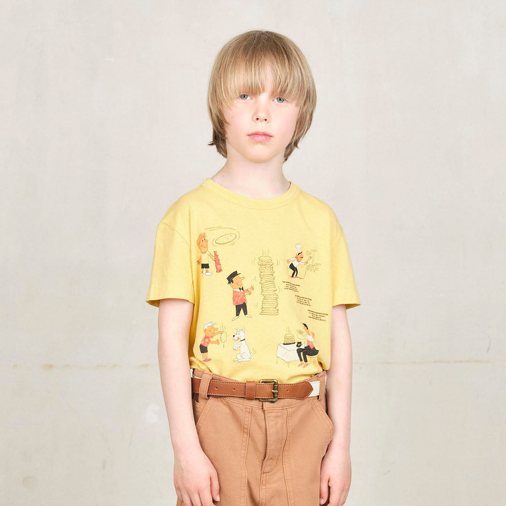 Rooster Kids T Shirt Yellow Comic Rooster