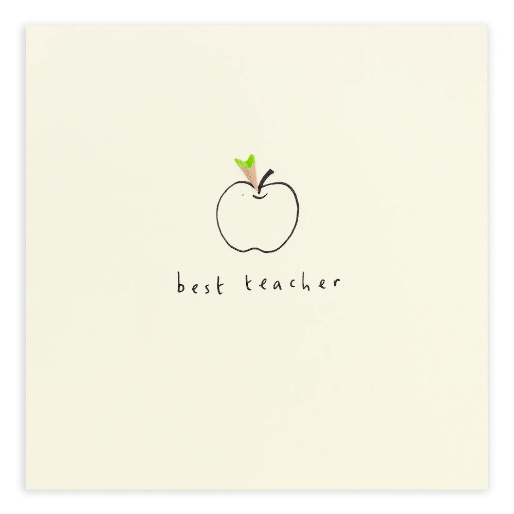 Teacher Apple Pencil Shavings Greeting Card