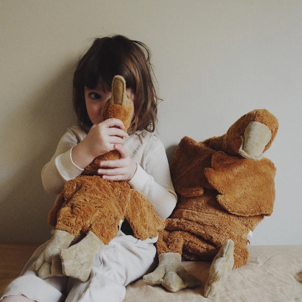Cuddly Animal Goose Small Rust with Removable Heat/ Cool Pack