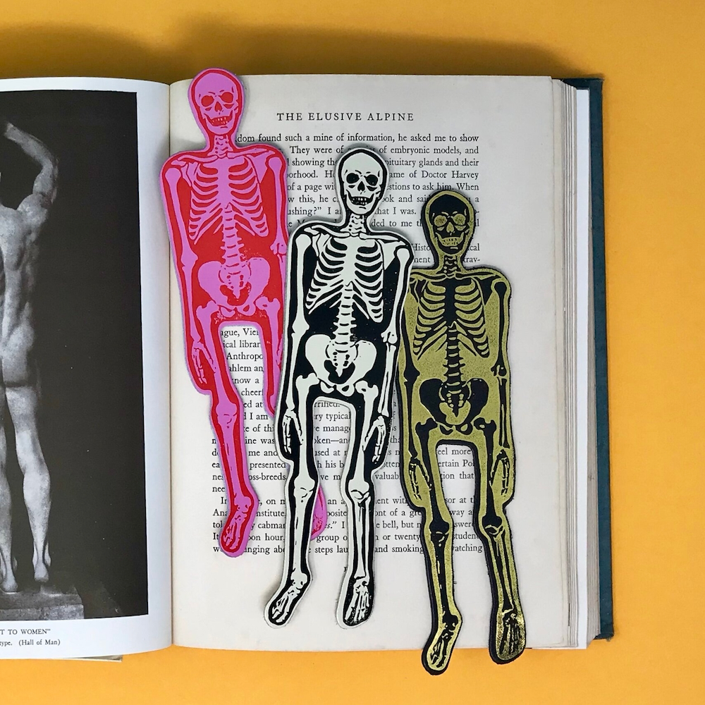 Skeleton Bookmark Cream
