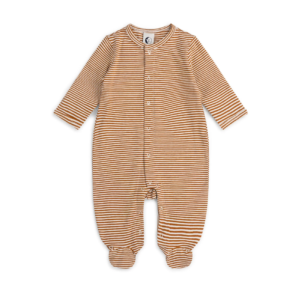 Baby Sleepsuit | Chestnut Stripe