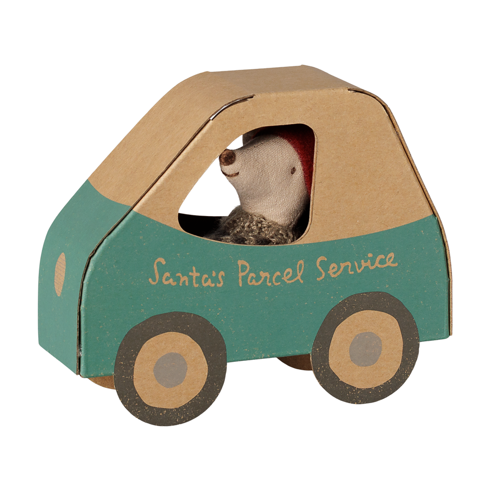 Christmas Mouse Little Brother in Car Box