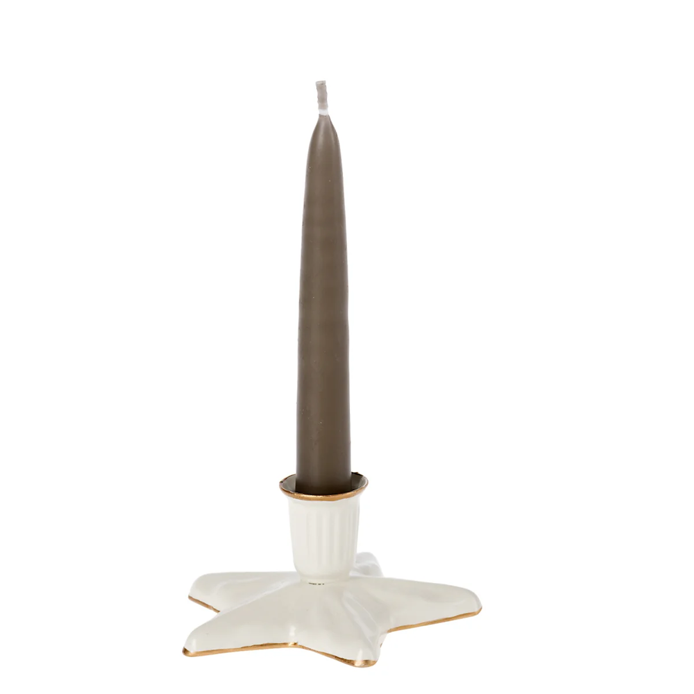 Star Candle Holder Off-White