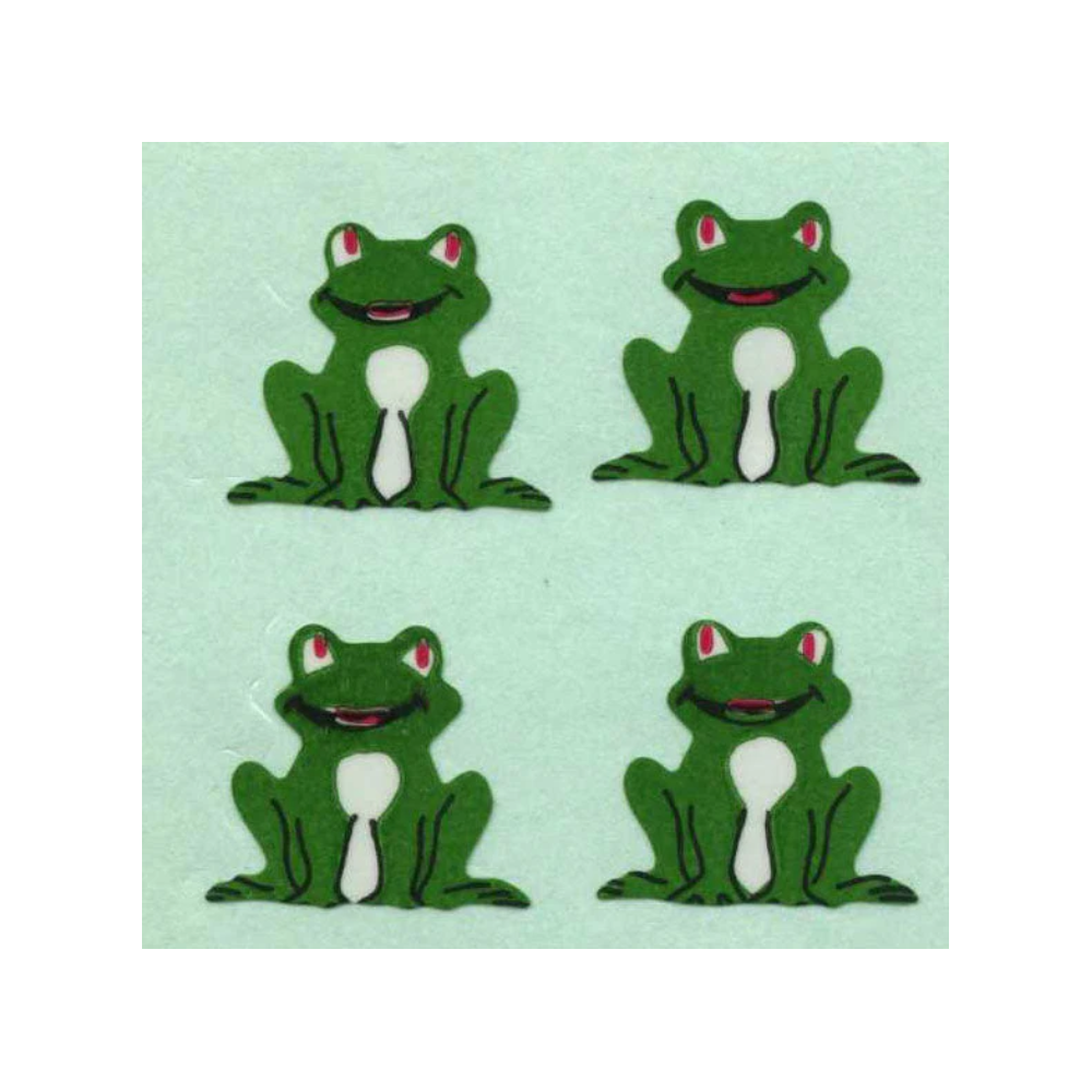 Frogs Sitting Paper Stickers Off The Roll