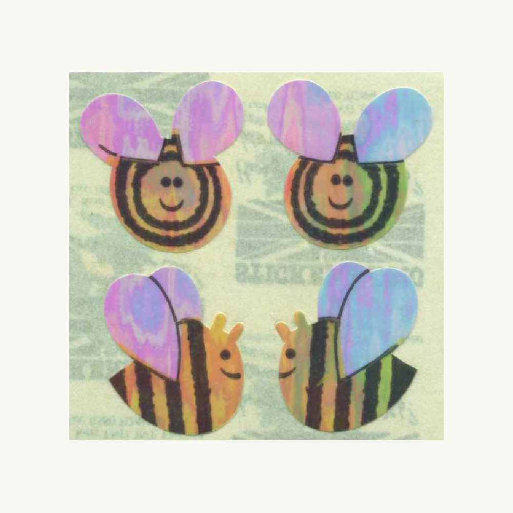 Bees Pearlie Stickers Off The Roll