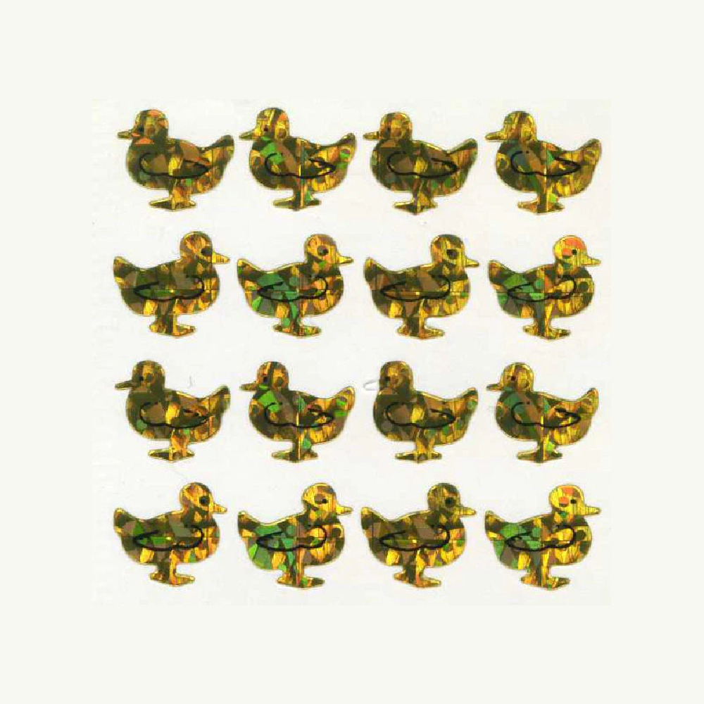 Ducklings Prismatic Stickers Off The Roll