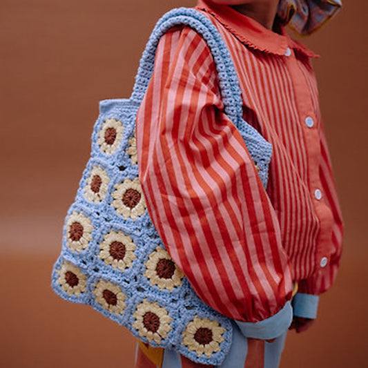 Crochet Bag Flower Willow Basket