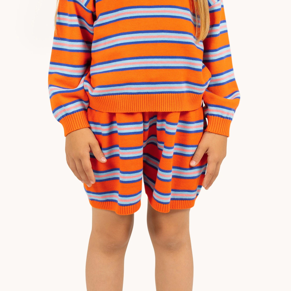 Stripes Shorts Summer Red