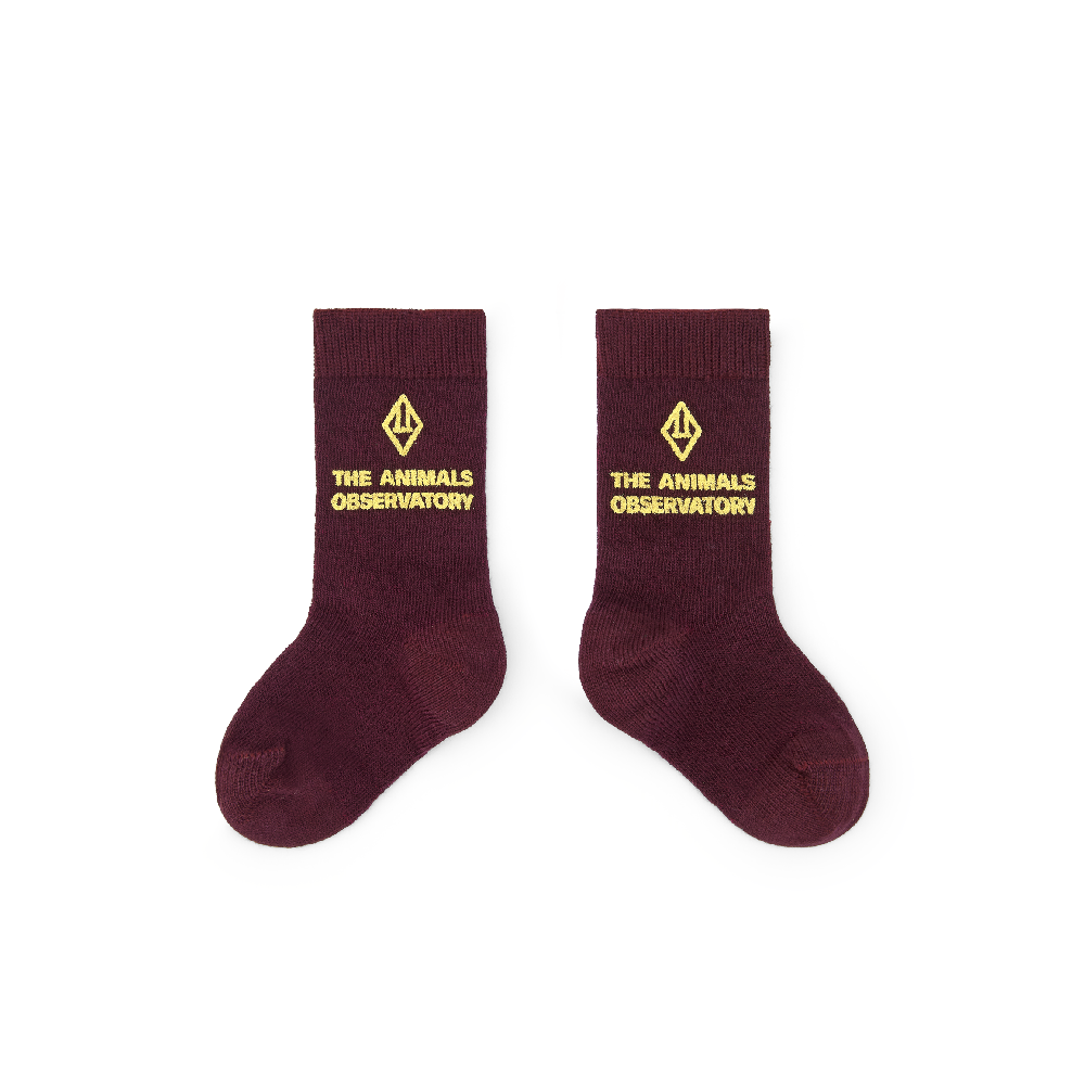 Maroon Avocet Baby Socks