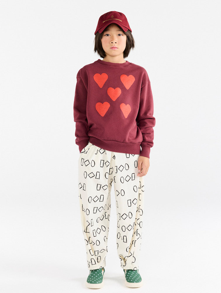 Hearts Browned Garnet Bear Sweatshirt