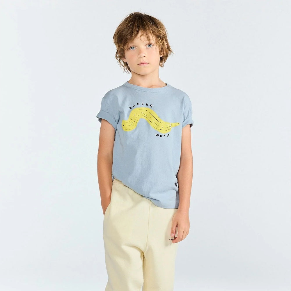 Rooster Kid T-Shirt Blue-Grey
