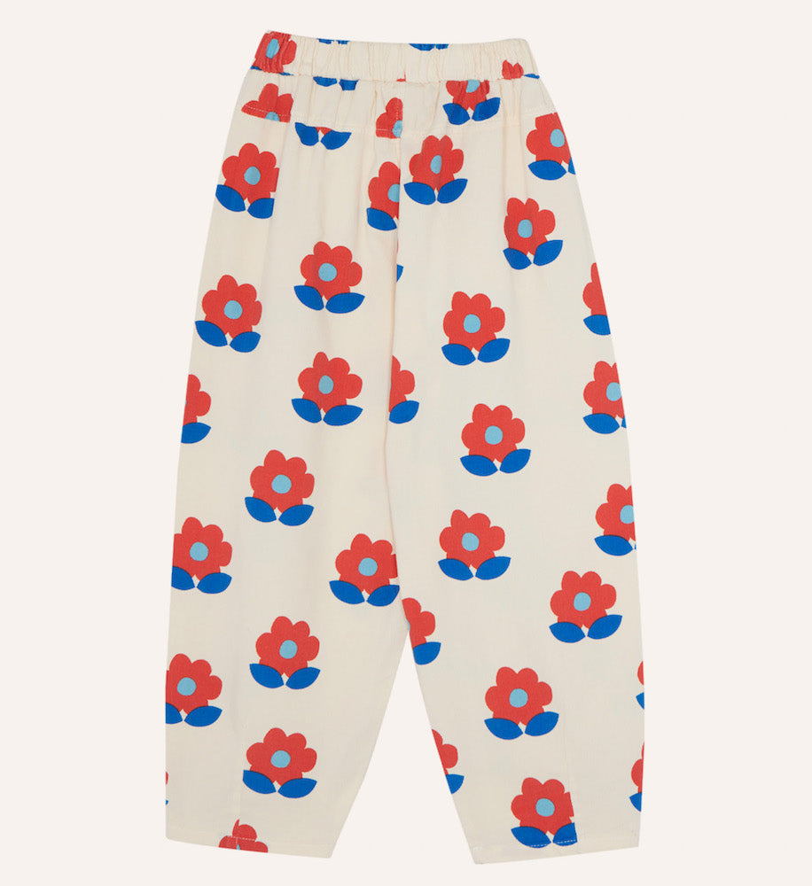Big Flowers Corduroy Trousers