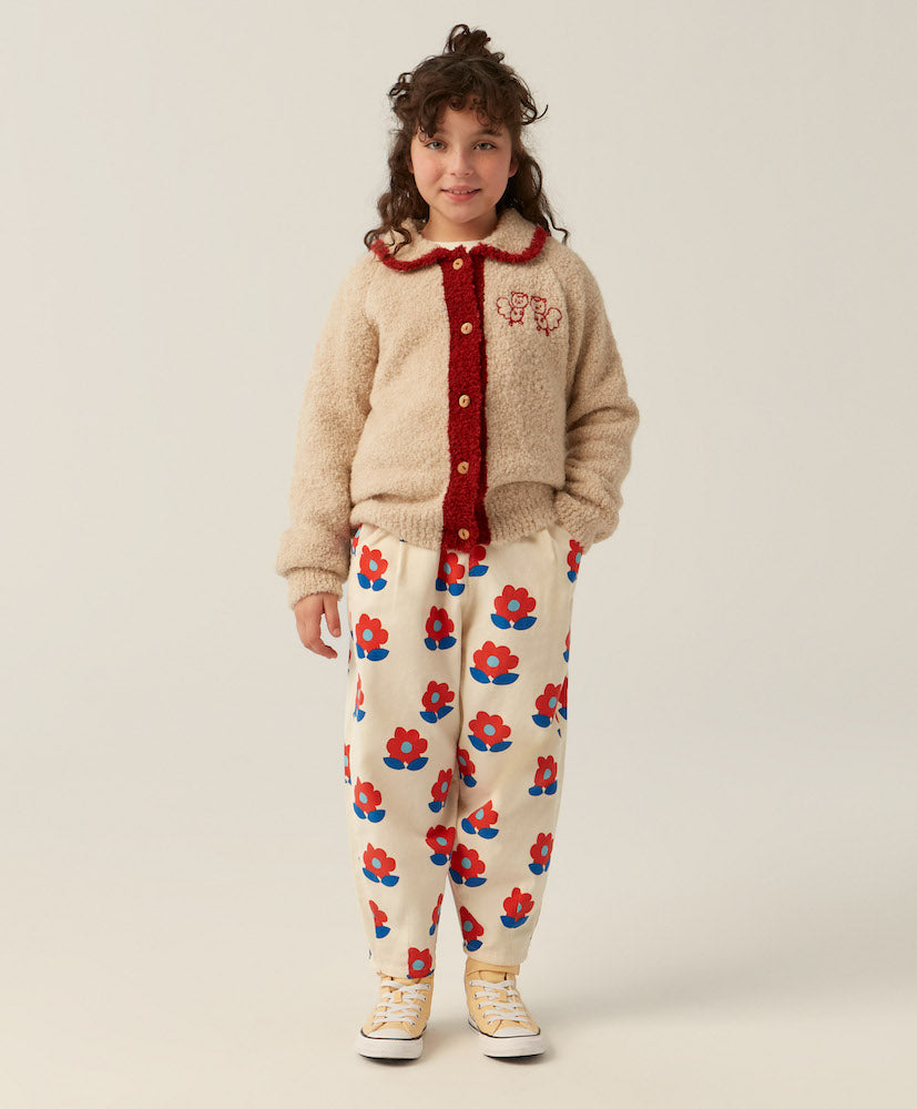 Big Flowers Corduroy Trousers