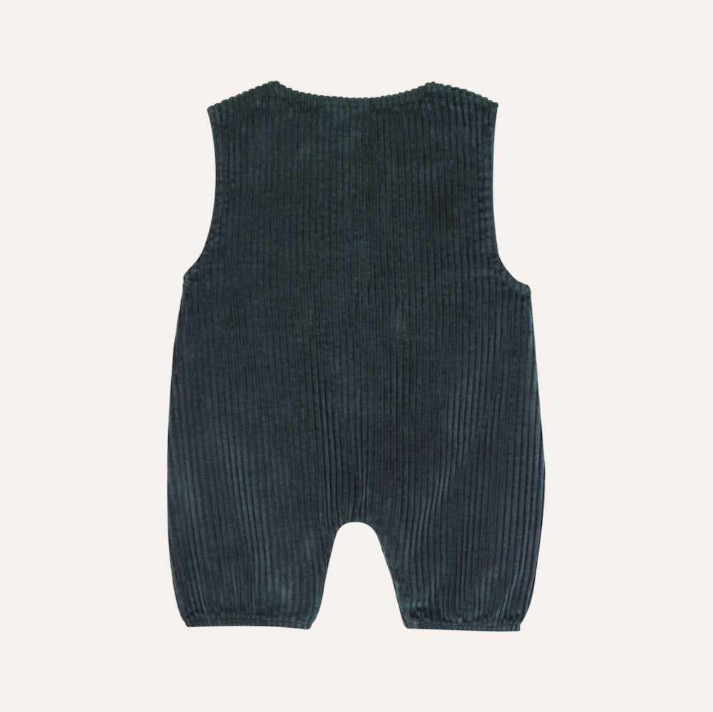 Grey Corduroy Baby Romper