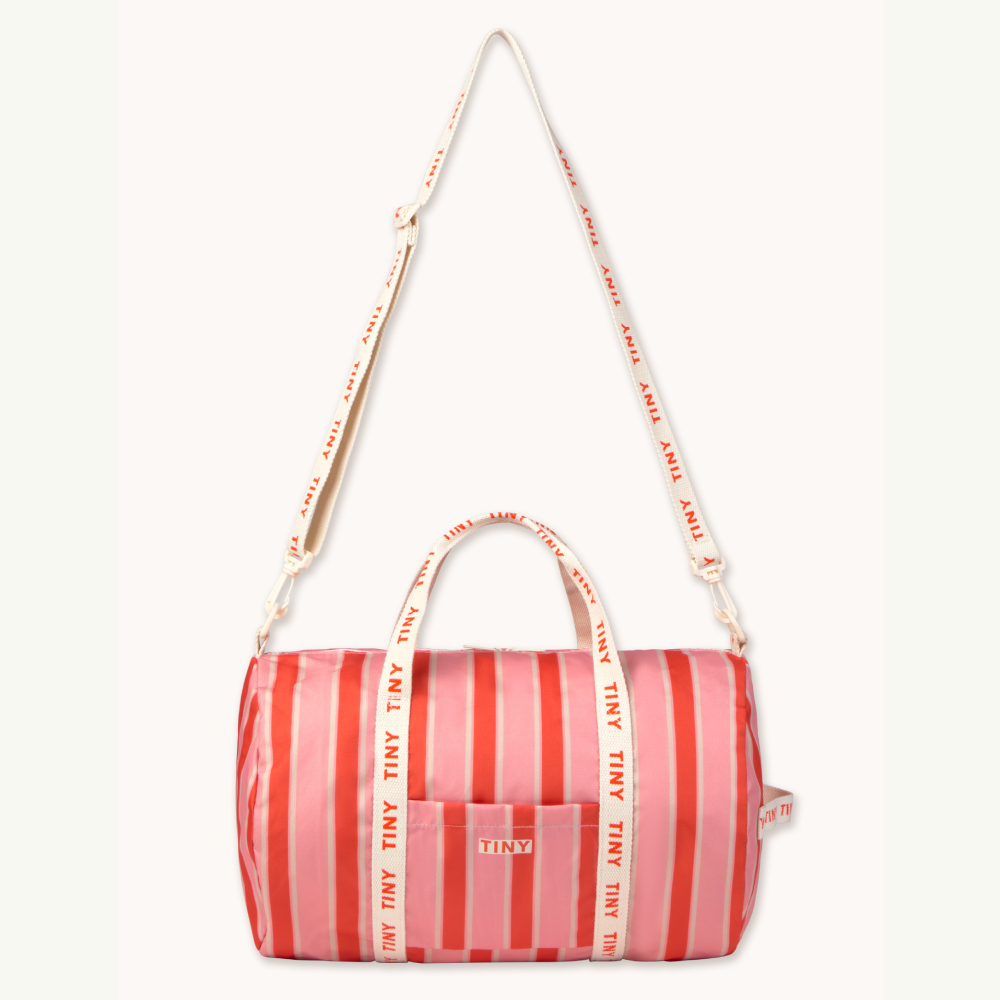 Retro Stripes Duffle Bag Pink