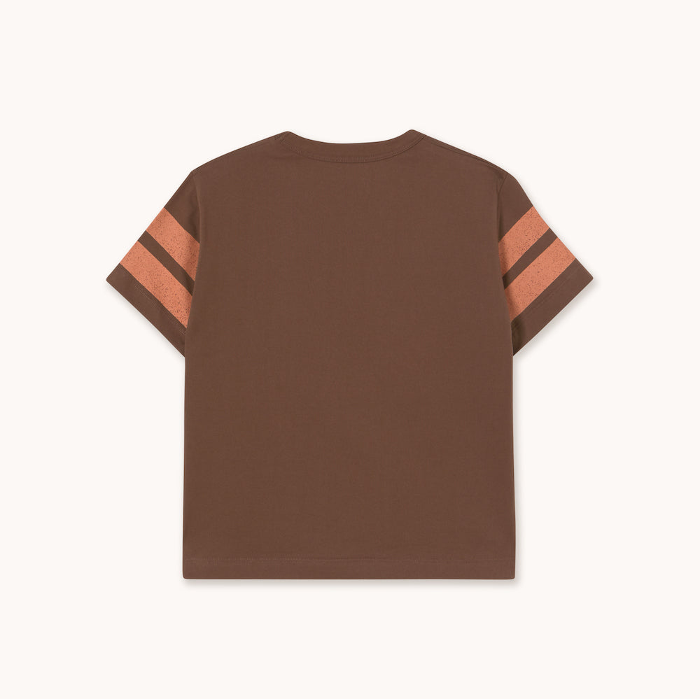 Stripes Logo Tee Dark Brown