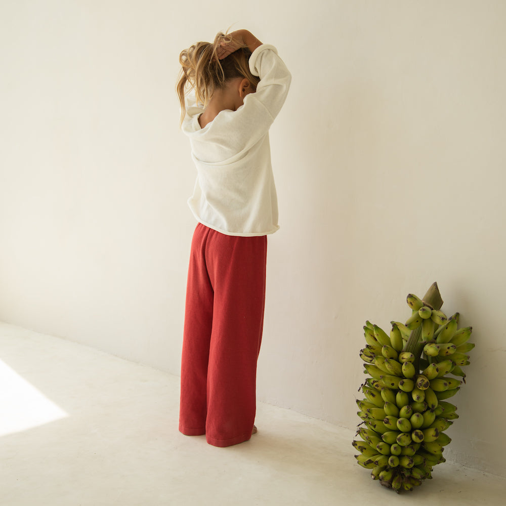 Thin Knit Pants Chilli