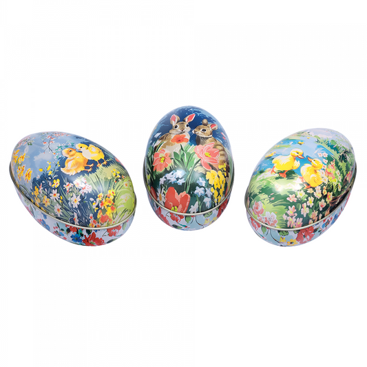 Vintage Easter Egg Shaped Tin Assorted