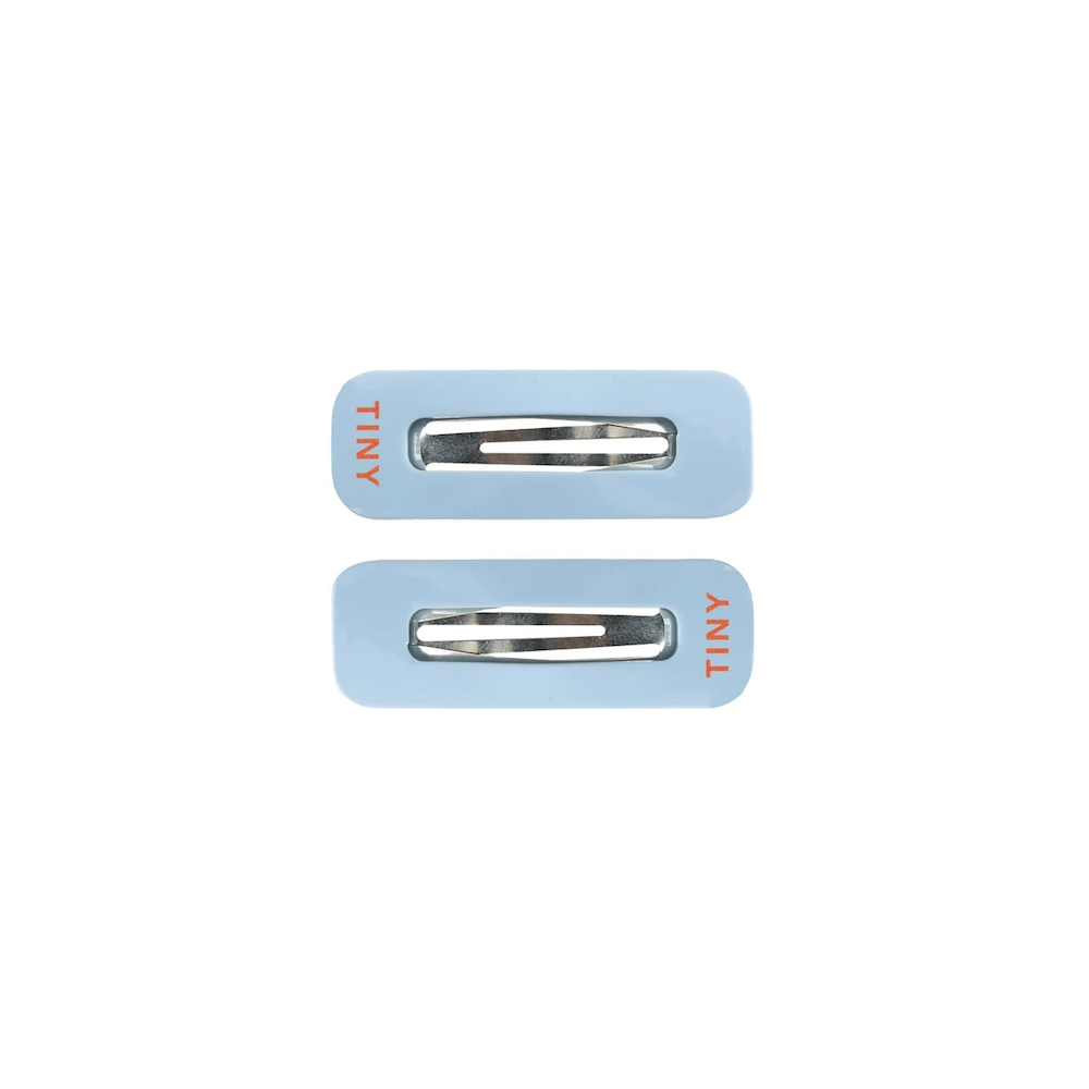 Tiny Hair Clips Set Dusty Blue
