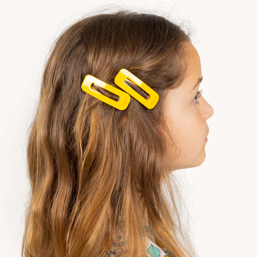 Tiny Hair Clips Set Yellow