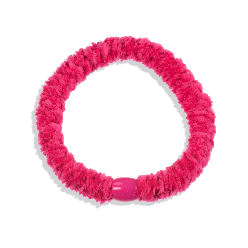 Velvet Strong Pink Hair Tie