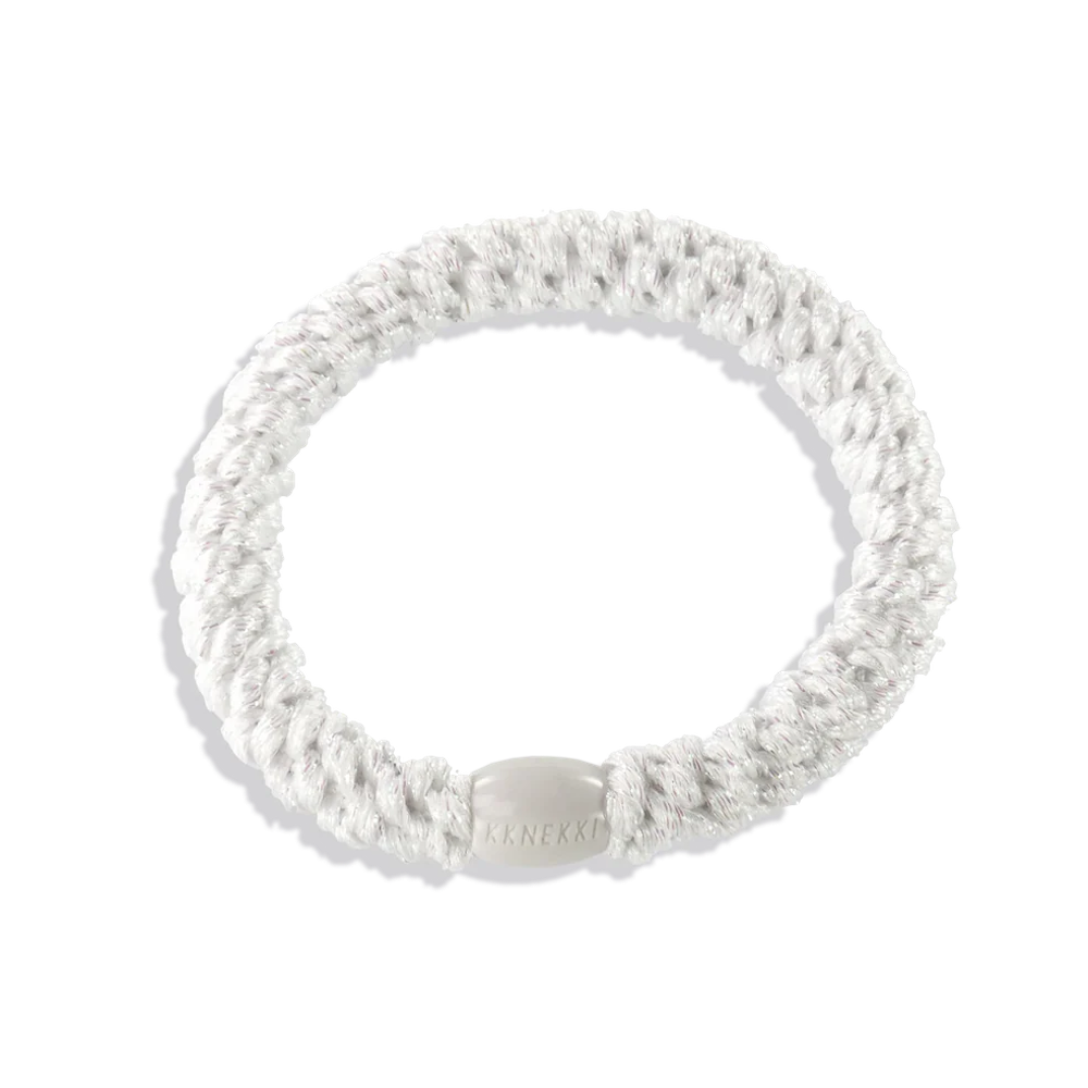 White Glitter Hair Tie