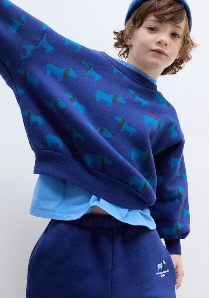 Blue Dog All Over Sweatshirt