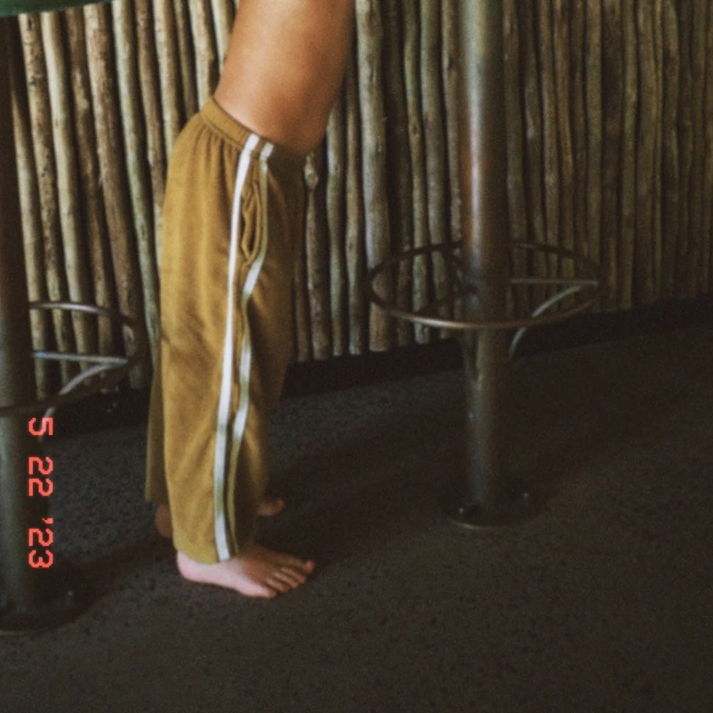 Twin Stripe Terry Pant Olive