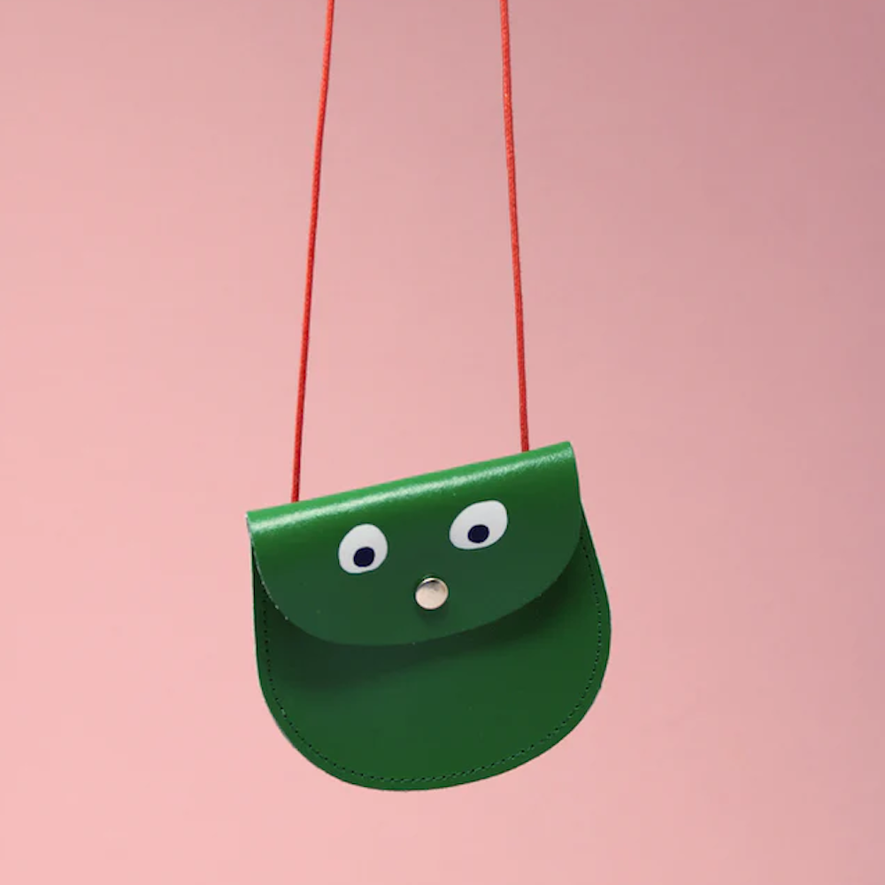 Googly Eye Pocket Purse Bright Green