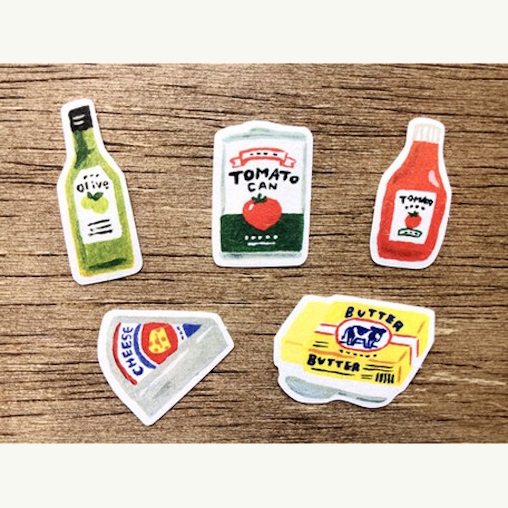 Washi Marche Paper Sticker Condiments