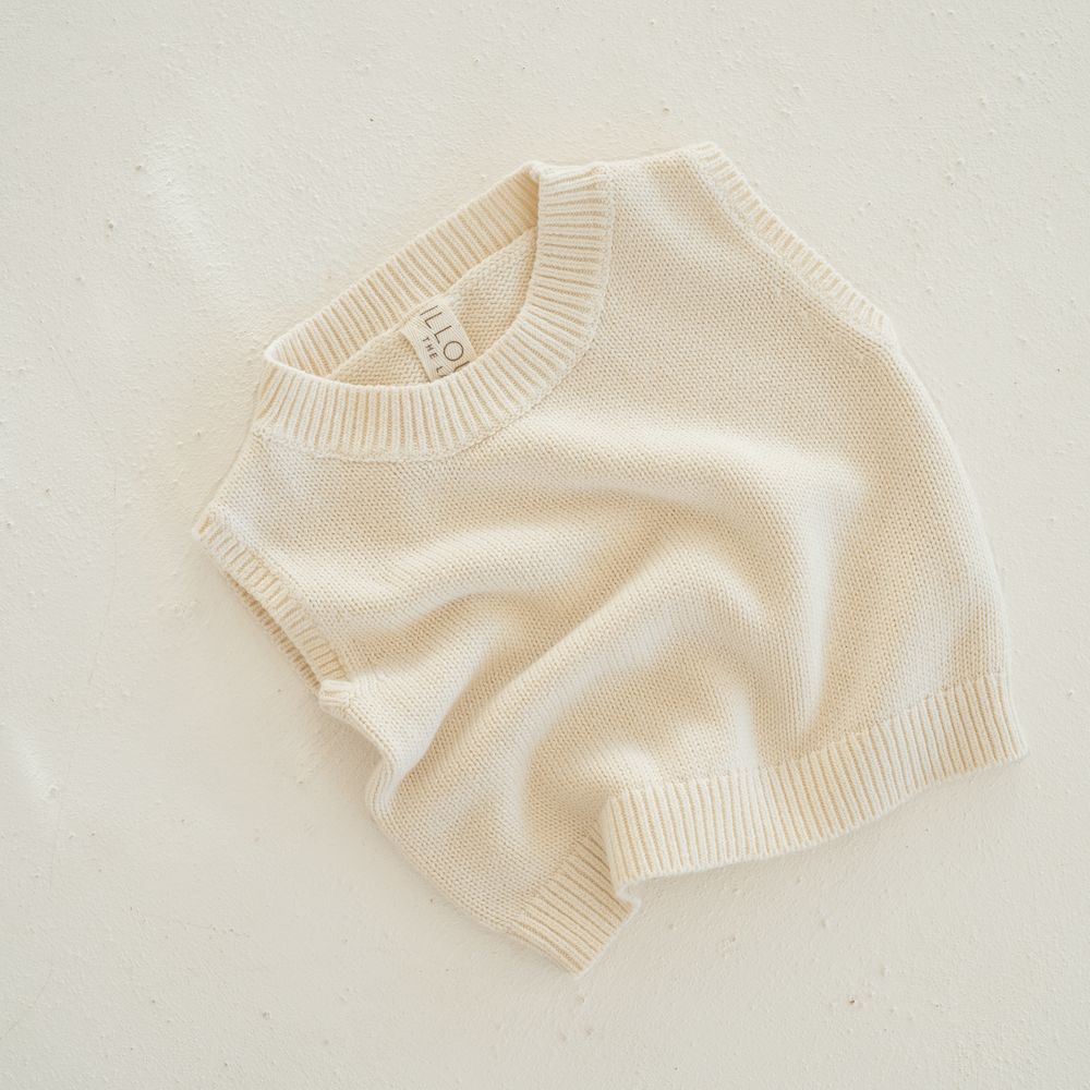Knit Vest Vanilla - Size 6Y