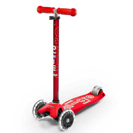 Maxi Micro Deluxe LED Kids Scooter Red
