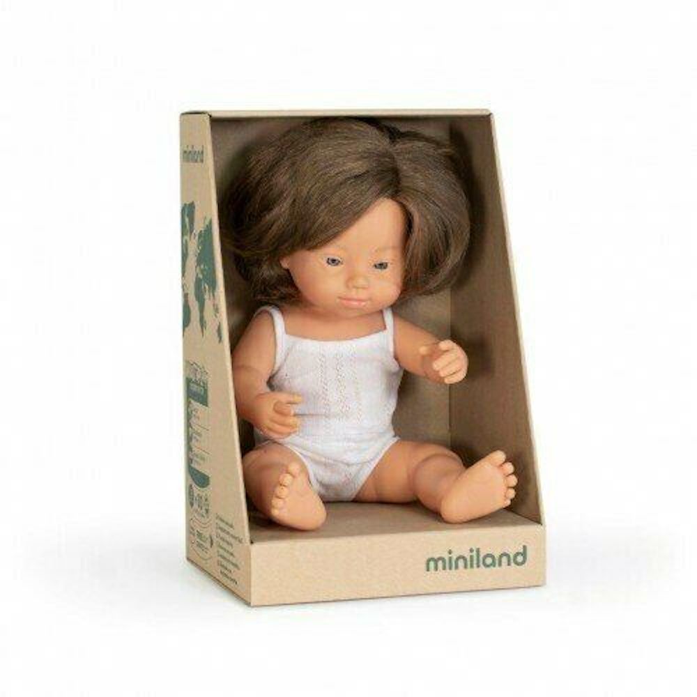 Baby Caucasian Doll Girl with Down Syndrome 38cm