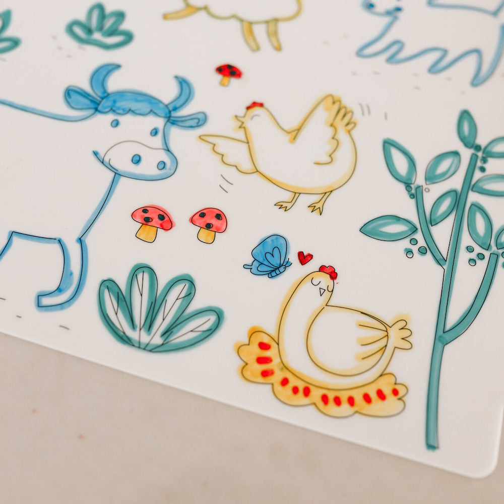 On The Farm Reusable Colouring Mat