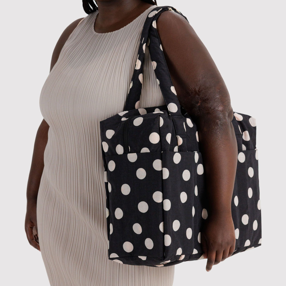 Cloud Carry-On Black and Cream Polka Dot