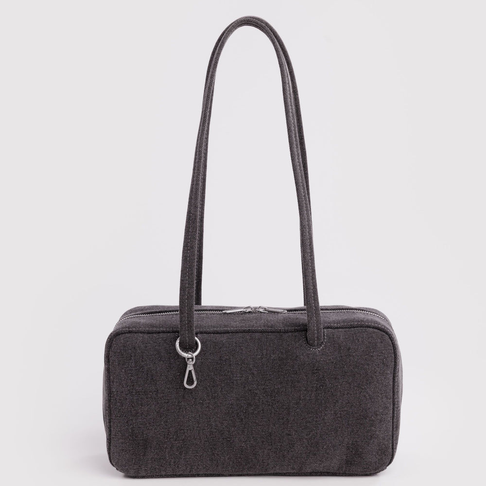 Denim Bowler Bag Washed Black Denim