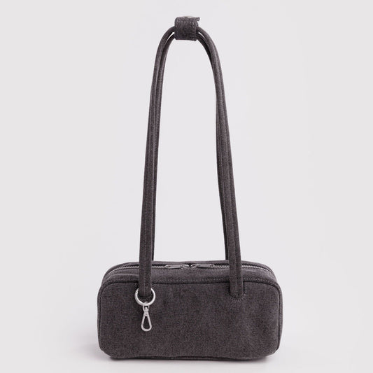 Small Denim Bowler Bag Washed Black Denim