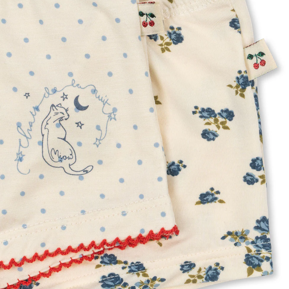 2 Pack Mimmi Briefs Blue Kitty Dot/Tramonto