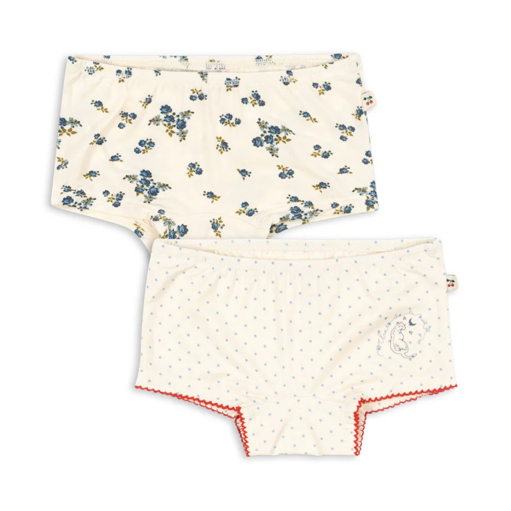 2 Pack Mimmi Briefs Blue Kitty Dot/Tramonto