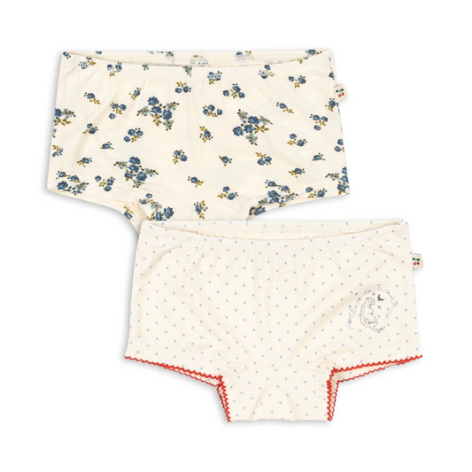 2 Pack Mimmi Briefs Blue Kitty Dot/Tramonto
