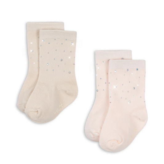 2 Pack Sequin Creole Pink Socks