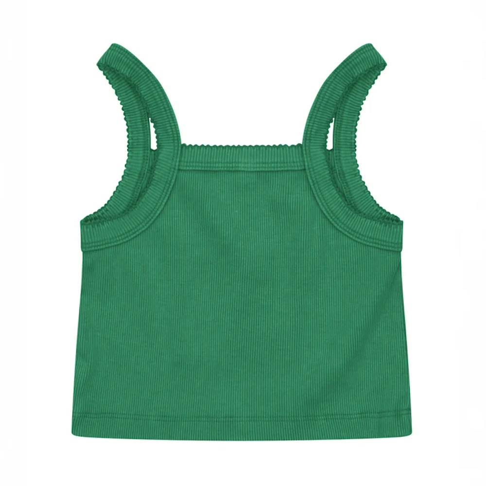 Classic Cropped Singlet Vintage Green