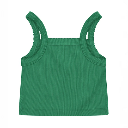 Classic Cropped Singlet Vintage Green