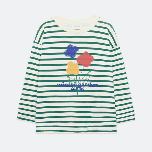 Winter Garden Stripes L/S T-Shirt White