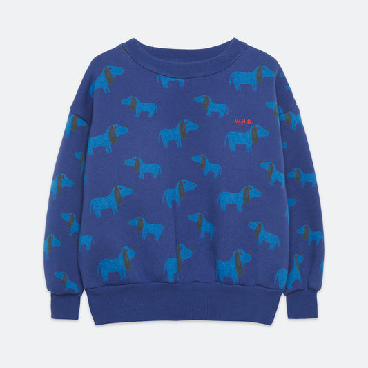 Blue Dog All Over Sweatshirt