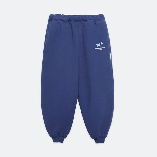 Embroidered Blue Dog Sweatpants