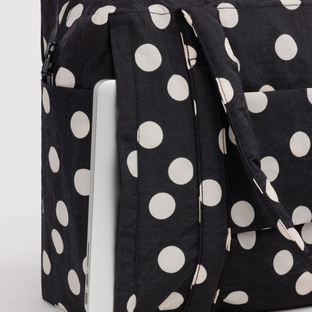 Cloud Carry-On Black and Cream Polka Dot