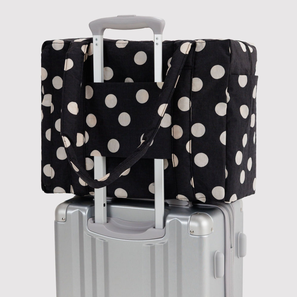 Small Cloud Carry-On Black and Cream Polka Dot