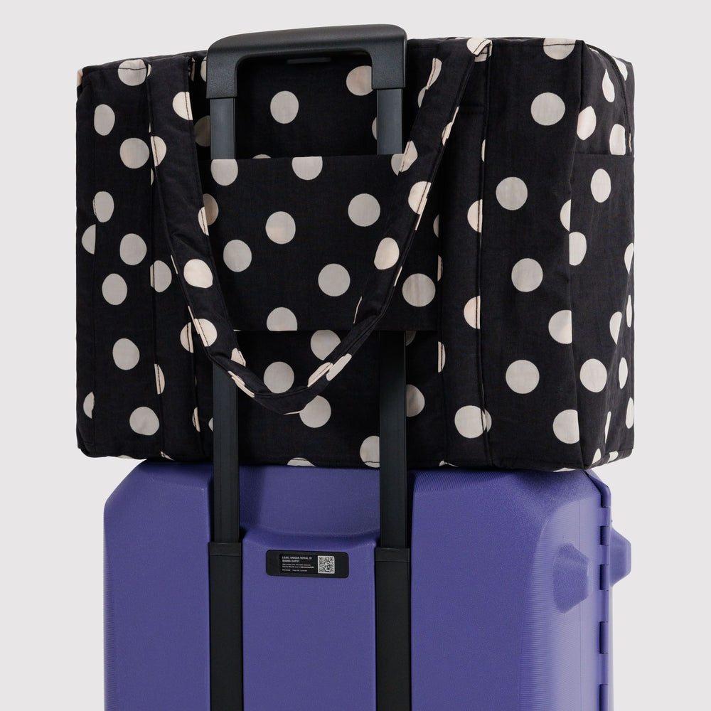 Cloud Carry-On Black and Cream Polka Dot